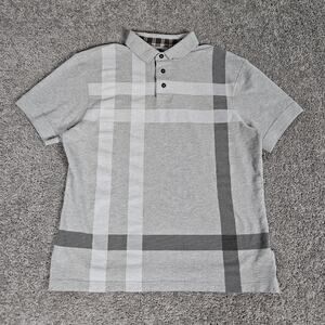 Barbour Shirt Mens Xl Gray Blaine Polo Tartan Print Preppy Casual Normcore